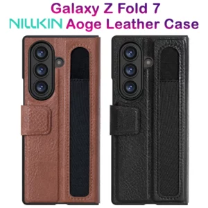فلیپ کاور چرمی Samsung Galaxy Z Fold 7 مارک نیلکین مدل Aoge Leather Case