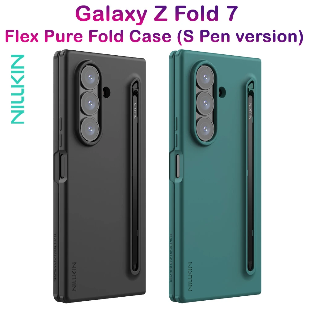 خرید قاب سیلیکونی با قلم هوشمند Samsung Galaxy Z Fold 7 مارک نیلکین مدل Flex Pure Fold