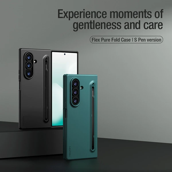 خرید قاب سیلیکونی با قلم هوشمند Samsung Galaxy Z Fold 7 مارک نیلکین مدل Flex Pure Fold