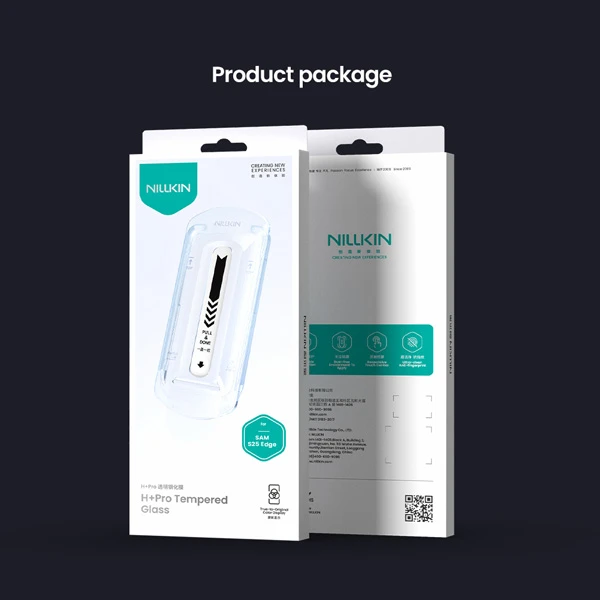 خرید گلس شیشه ای با ابزار نصب Samsung Galaxy S25 Edge مارک نیلکین مدل H+Pro