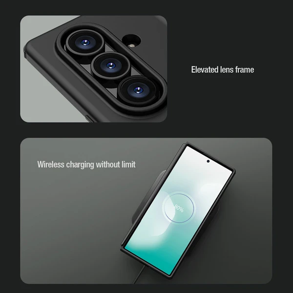 خرید قاب سیلیکونی با قلم هوشمند Samsung Galaxy Z Fold 7 مارک نیلکین مدل Flex Pure Fold