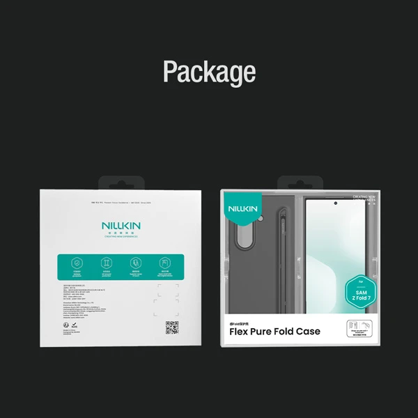 خرید قاب سیلیکونی با قلم هوشمند Samsung Galaxy Z Fold 7 مارک نیلکین مدل Flex Pure Fold