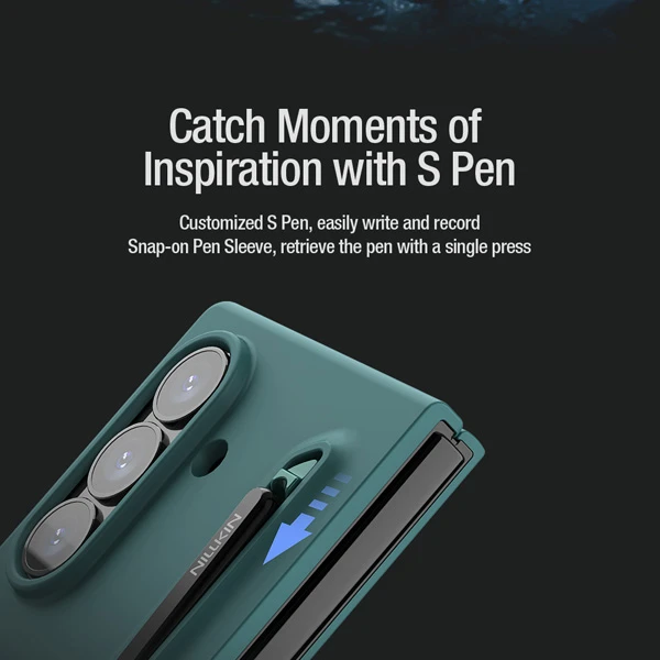 خرید قاب سیلیکونی با قلم هوشمند Samsung Galaxy Z Fold 7 مارک نیلکین مدل Flex Pure Fold
