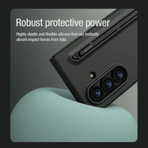 خرید قاب سیلیکونی با قلم هوشمند Samsung Galaxy Z Fold 7 مارک نیلکین مدل Flex Pure Fold