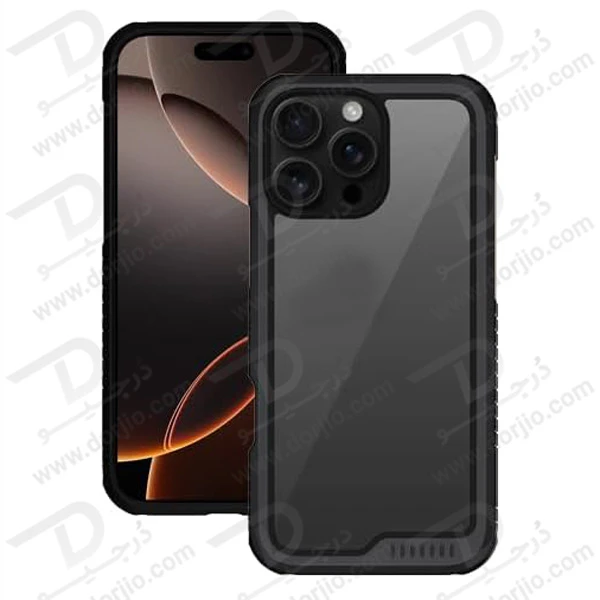 خرید قاب شفاف فریم فلزی iPhone 16 Pro مدل Ares Sport مارک KZDOO