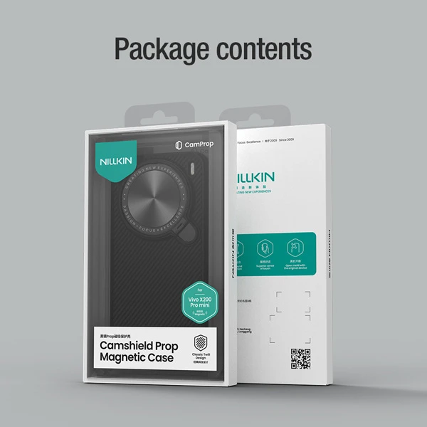 خرید قاب ضد ضربه کمرا استند Vivo X200 Pro Mini مارک نیلکین مدل Camshield Prop
