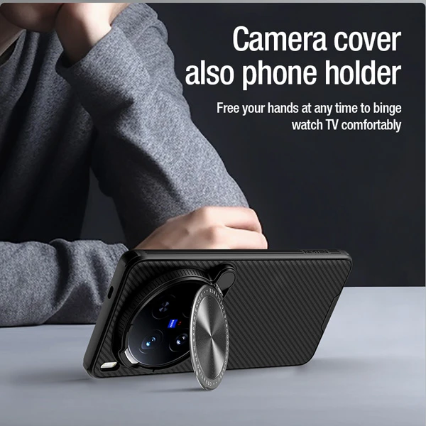 خرید قاب ضد ضربه کمرا استند Vivo X200 Ultra مارک نیلکین مدل Camshield Prop