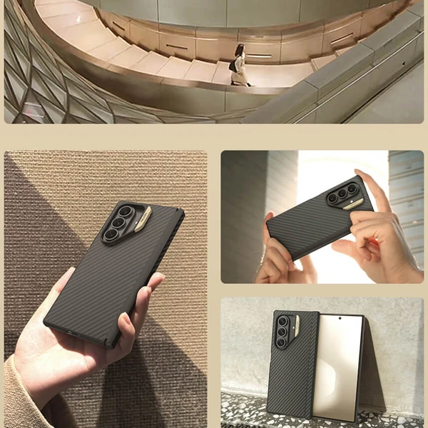 خرید قاب مگنتی فیبری Samsung Galaxy Z Fold 7 مارک نیلکین مدل Synthetic Fiber Pro