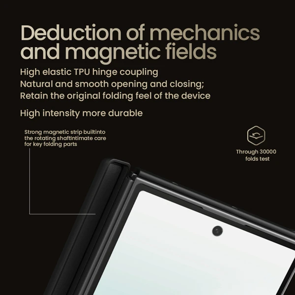 خرید قاب مگنتی فیبری Samsung Galaxy Z Fold 7 مارک نیلکین مدل Synthetic Fiber Pro