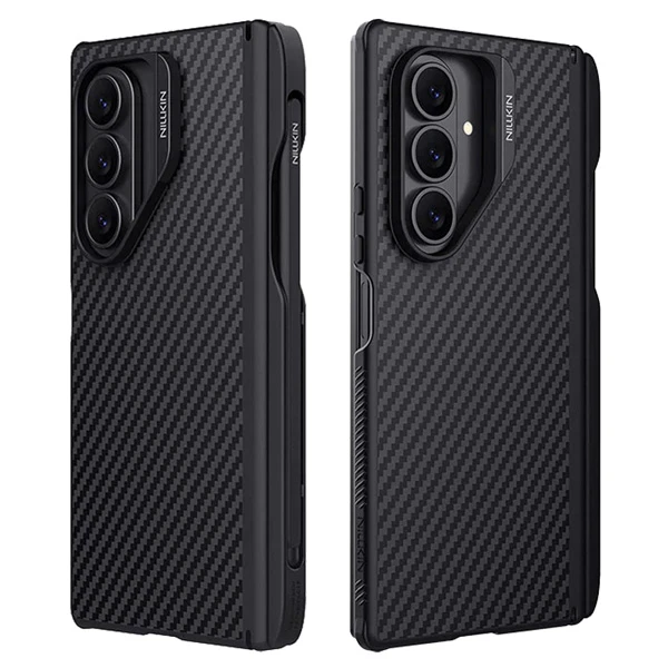 خرید قاب مگنتی فیبری با اسلات قلم Samsung Galaxy Z Fold 7 مارک نیلکین مدل Synthetic Fiber Pro