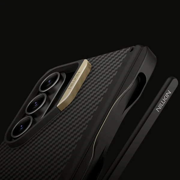 خرید قاب مگنتی فیبری با اسلات قلم Samsung Galaxy Z Fold 7 مارک نیلکین مدل Synthetic Fiber Pro