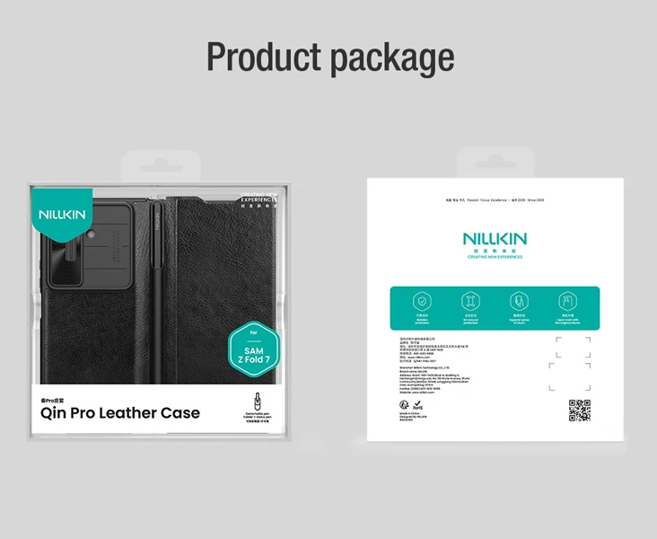 خرید کیف چرمی محافظ دوربین دار و اسلات قلم Samsung Galaxy Z Fold 7 مارک نیلکین مدل Qin Pro خرید کیف چرمی محافظ دوربین دار و اسلات قلم Samsung Galaxy Z Fold 7 مارک نیلکین مدل Qin Pro