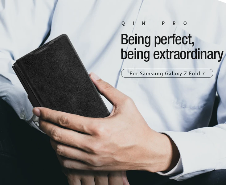 خرید کیف چرمی محافظ دوربین دار و اسلات قلم Samsung Galaxy Z Fold 7 مارک نیلکین مدل Qin Pro خرید کیف چرمی محافظ دوربین دار و اسلات قلم Samsung Galaxy Z Fold 7 مارک نیلکین مدل Qin Pro