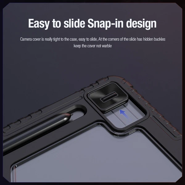 خرید کیف چرمی پشت شفاف ایربگ دار استند تاشو چند زاویه Samsung Galaxy Tab S10 FE Plus مارک نیلکین مدل Bumper Pro خرید کیف چرمی پشت شفاف ایربگ دار استند تاشو چند زاویه Samsung Galaxy Tab S10 FE Plus مارک نیلکین مدل Bumper Pro