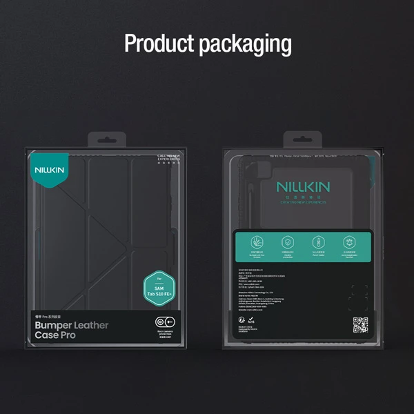 خرید کیف چرمی پشت شفاف ایربگ دار استند تاشو چند زاویه Samsung Galaxy Tab S10 FE Plus مارک نیلکین مدل Bumper Pro خرید کیف چرمی پشت شفاف ایربگ دار استند تاشو چند زاویه Samsung Galaxy Tab S10 FE Plus مارک نیلکین مدل Bumper Pro