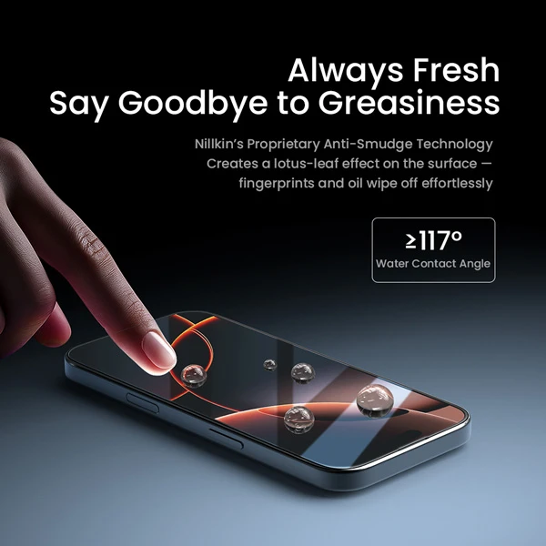 خرید گلس ضد بازتاب نور با ابزار نصب iPhone 16 Pro مارک نیلکین مدل H+Pro AR