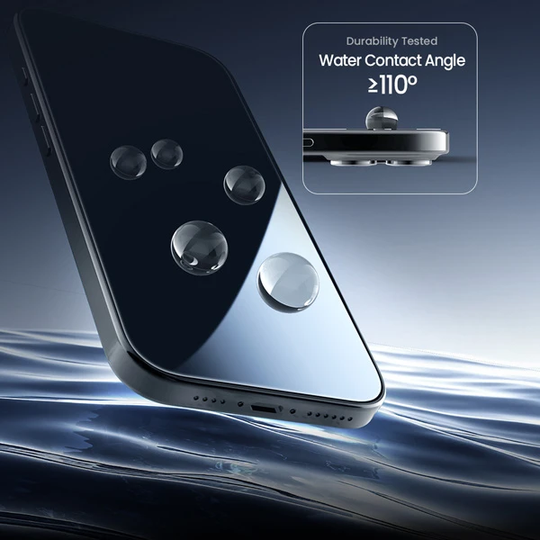 خرید گلس ضد بازتاب نور با ابزار نصب iPhone16 Pro مارک نیلکین مدل H+Pro AR