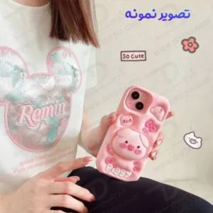 قاب سیلیکونی iPhone 15 Pro Max طرح برجسته پاپ سوکت دار Piggy
