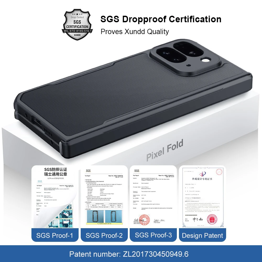 کریستال شیلد شفاف Google Pixel 10 Pro Fold مارک XUNDD سری Beatle