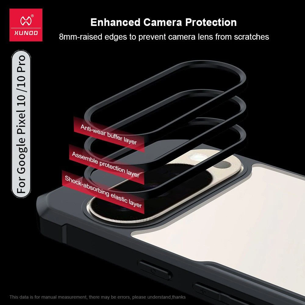 کریستال شیلد شفاف Google Pixel 10 مارک XUNDD سری Beatle