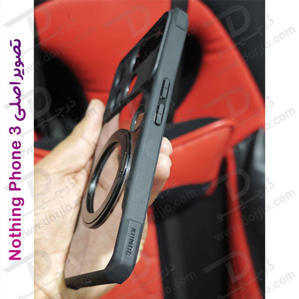 گارد شفاف رینگ استند 360 درجه مگ سیف Nothing Phone 3 مارک XUNDD سری Beatle Rotatable
