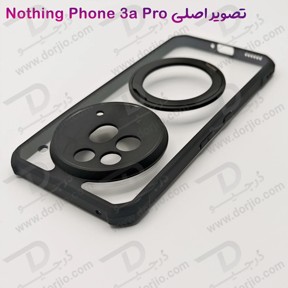 گارد شفاف رینگ استند 360 درجه مگ سیف Nothing Phone 3a Pro مارک XUNDD سری Beatle Rotatable