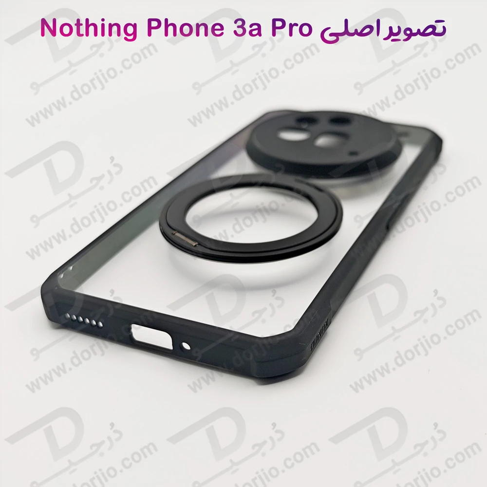 گارد شفاف رینگ استند 360 درجه مگ سیف Nothing Phone 3a Pro مارک XUNDD سری Beatle Rotatable