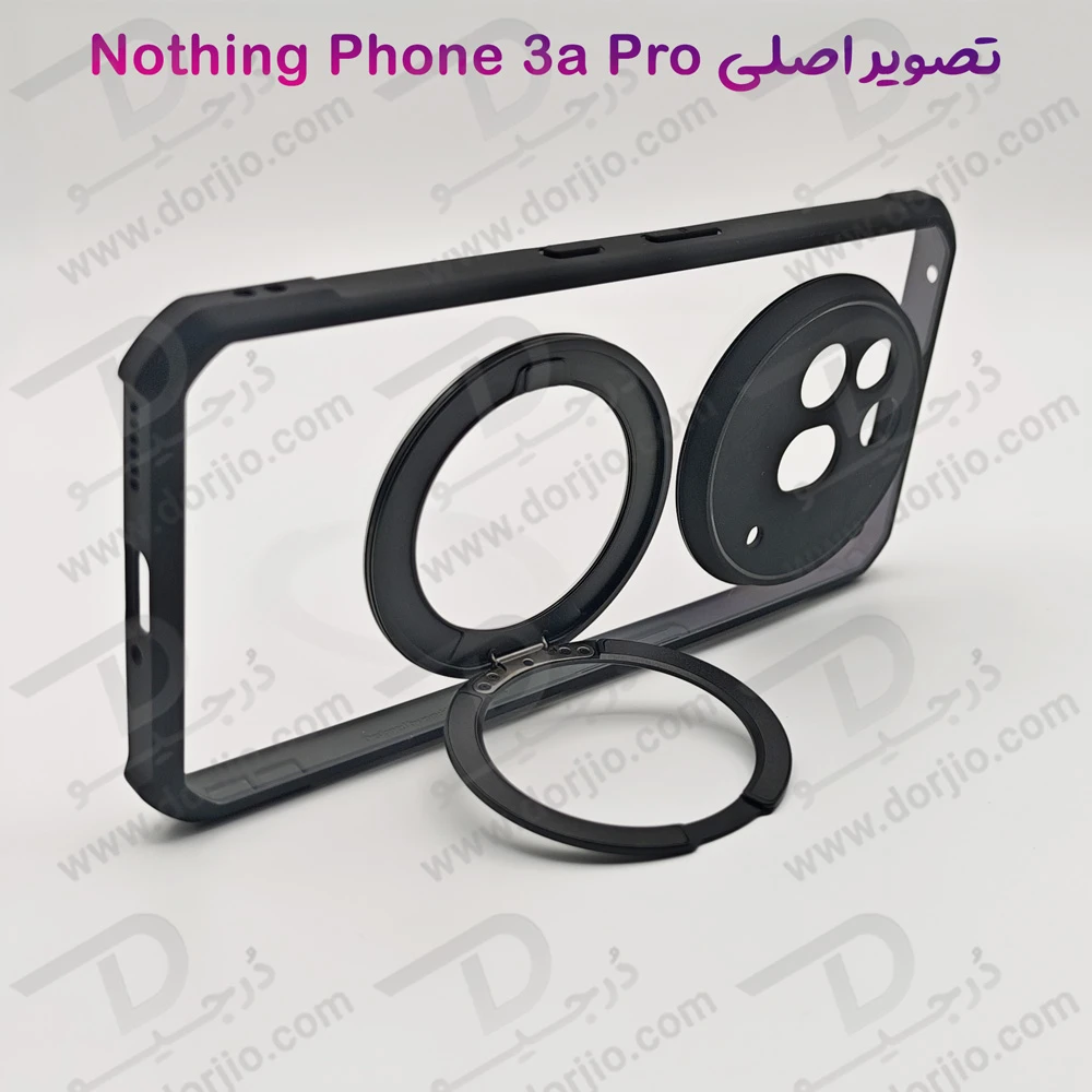 گارد شفاف رینگ استند 360 درجه مگ سیف Nothing Phone 3a Pro مارک XUNDD سری Beatle Rotatable