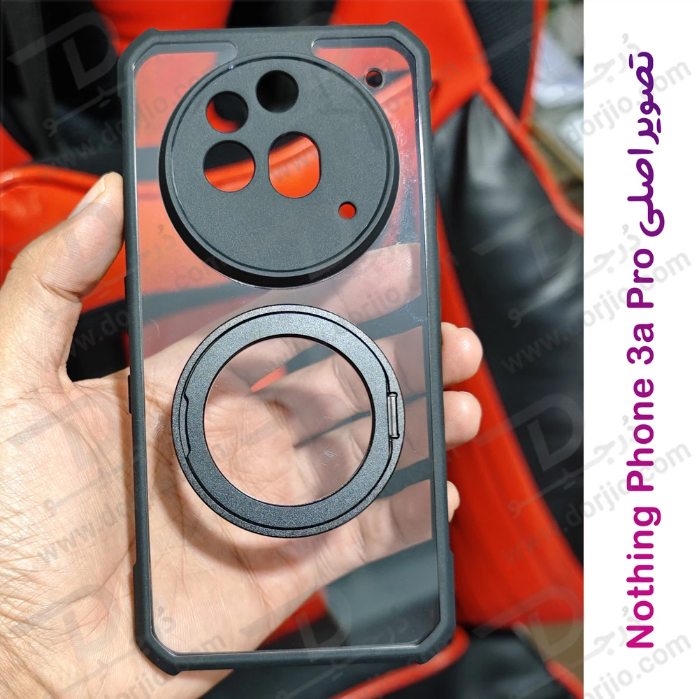 گارد شفاف رینگ استند 360 درجه مگ سیف Nothing Phone 3a Pro مارک XUNDD سری Beatle Rotatable