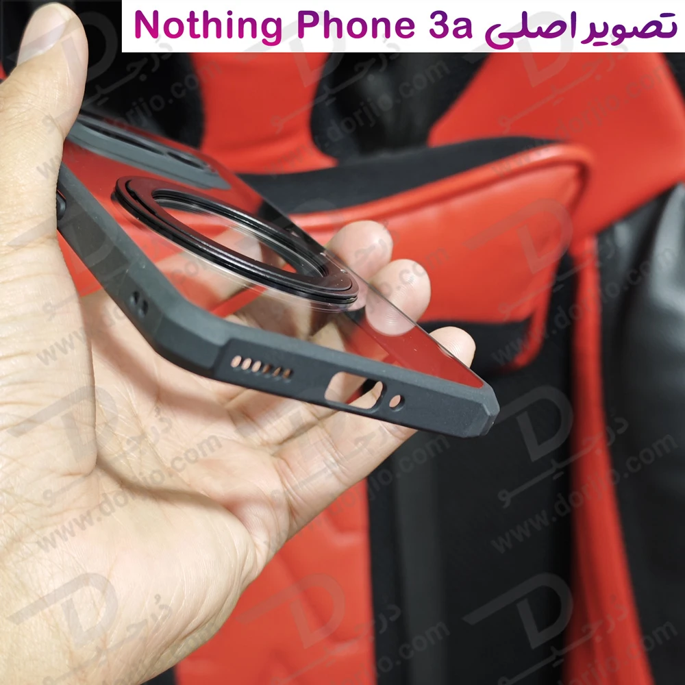 گارد شفاف رینگ استند 360 درجه مگ سیف Nothing Phone 3a مارک XUNDD سری Beatle Rotatable