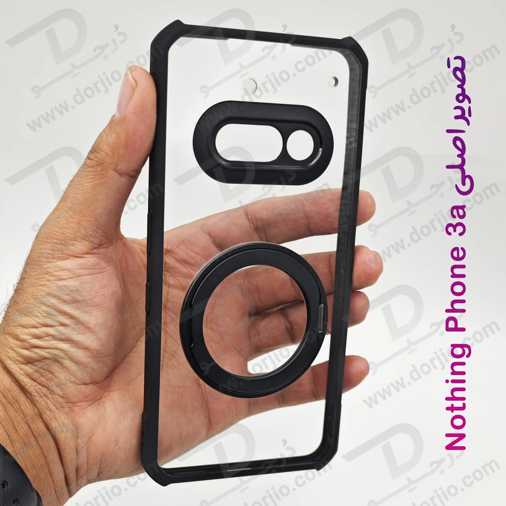 گارد شفاف رینگ استند 360 درجه مگ سیف Nothing Phone 3a مارک XUNDD سری Beatle Rotatable