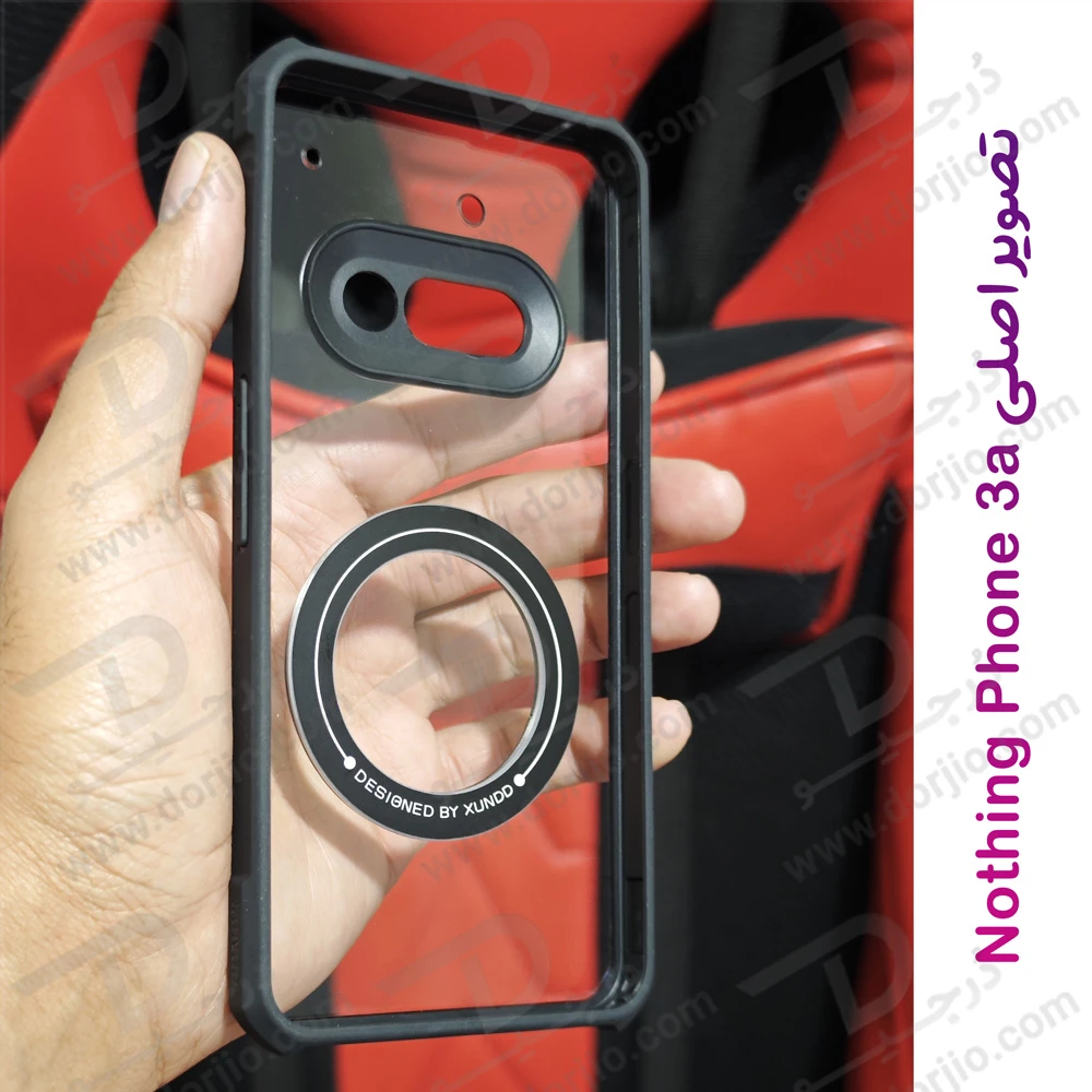 گارد شفاف رینگ استند 360 درجه مگ سیف Nothing Phone 3a مارک XUNDD سری Beatle Rotatable