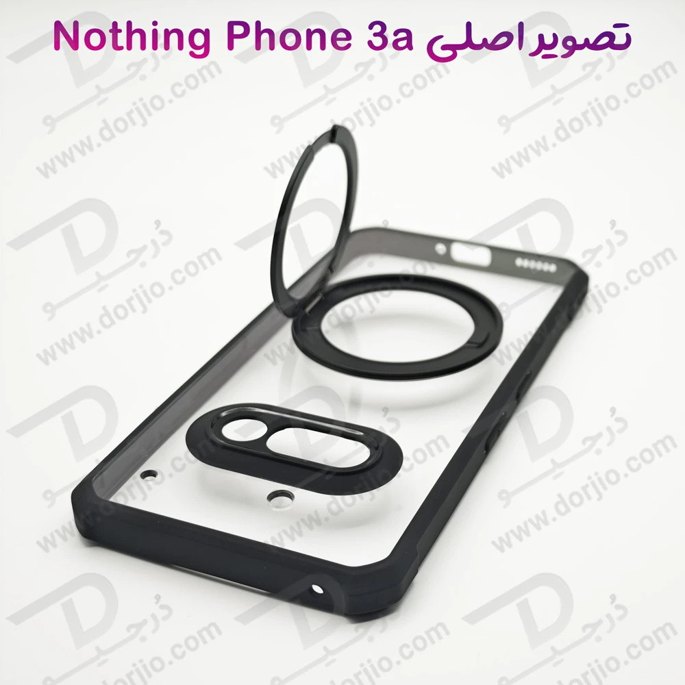 گارد شفاف رینگ استند 360 درجه مگ سیف Nothing Phone 3a مارک XUNDD سری Beatle Rotatable