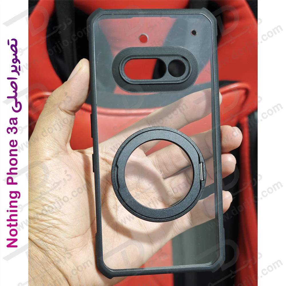 گارد شفاف رینگ استند 360 درجه مگ سیف Nothing Phone 3a مارک XUNDD سری Beatle Rotatable