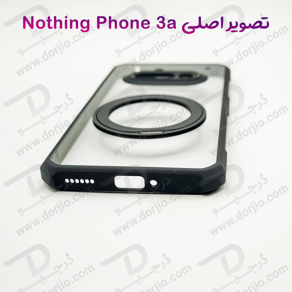 گارد شفاف رینگ استند 360 درجه مگ سیف Nothing Phone 3a مارک XUNDD سری Beatle Rotatable