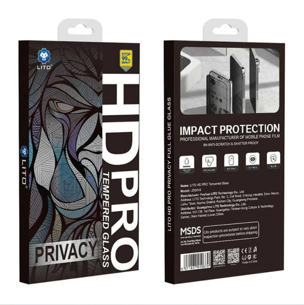 گلس Privacy حریم شخصی iPhone 16 Pro مارک LITO مدل HD PRO Privacy گلس Privacy حریم شخصی iPhone 16 Pro مارک LITO مدل HD PRO Privacy