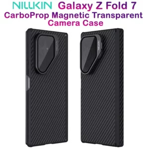 گارد مگنتی کربنی کمرا استند شیشه ای Samsung Galaxy Z Fold 7 مارک نیلکین مدل CarboProp