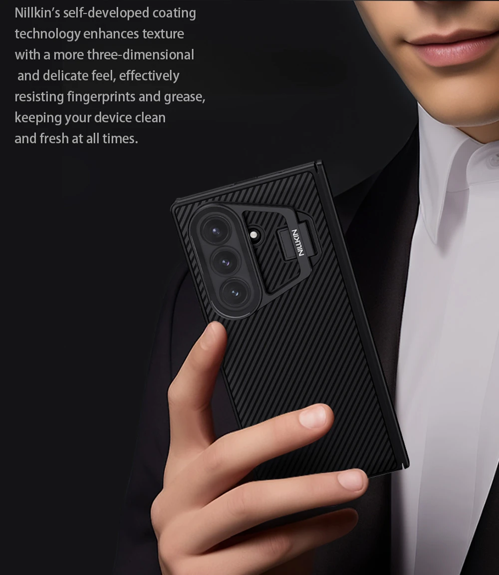 خرید گارد مگنتی کمرا استند شیشه‌ای Samsung Galaxy Z Fold 7 مارک نیلکین مدل Camshield Prop