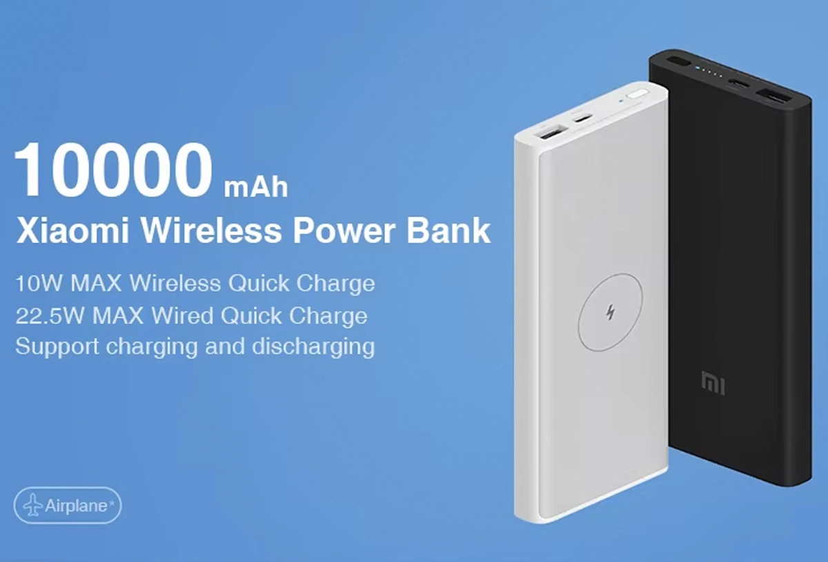 پاور بانک 10000 میلی‌آمپر 22.5وات شارژ وایرلس برند Xiaomi مدل WPB15PDZM