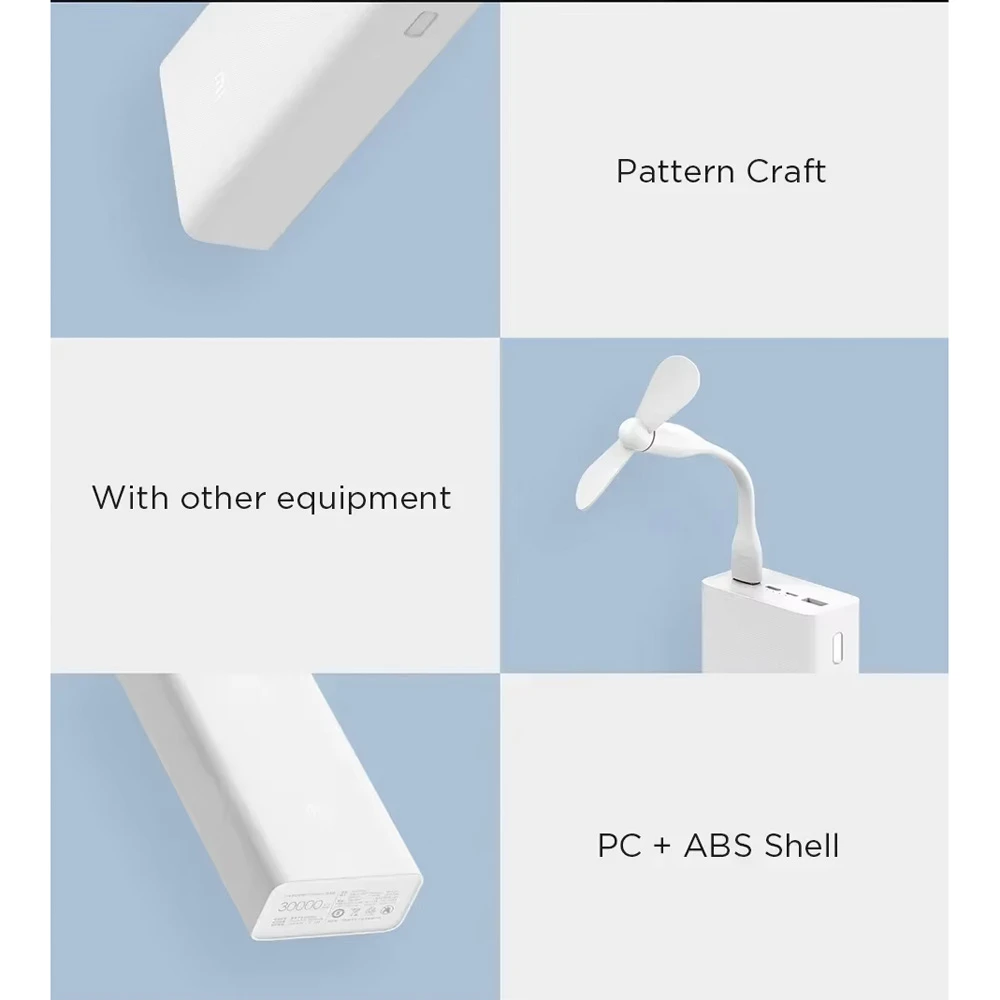 پاور بانک 30000 میلی‌آمپر 18 وات برند Xiaomi مدل PB3018ZM