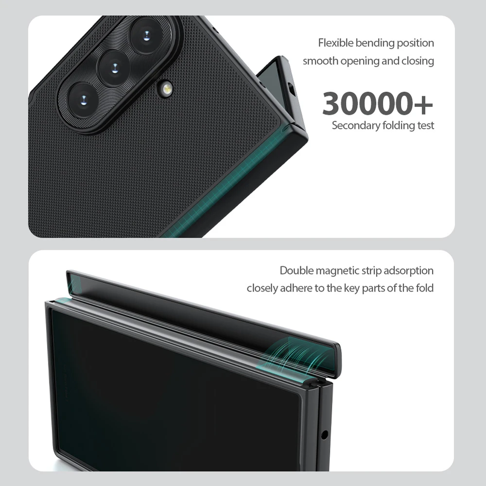 خرید قاب ضد ضربه مگنتی Samsung Galaxy Z Fold 7 مارک نیلکین مدل Super Frosted Shield Fold