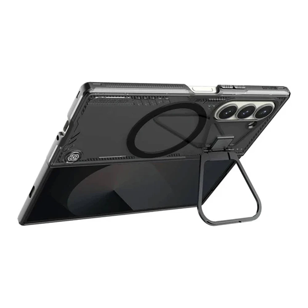 خرید قاب کریستالی مگ سیف کمرا استند Samsung Galaxy Z Fold 7 مارک نیلکین مدل Iceblade Fold Magnetic