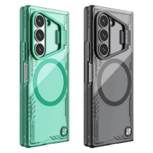 خرید قاب کریستالی مگ سیف کمرا استند Samsung Galaxy Z Fold 7 مارک نیلکین مدل Iceblade Fold Magnetic