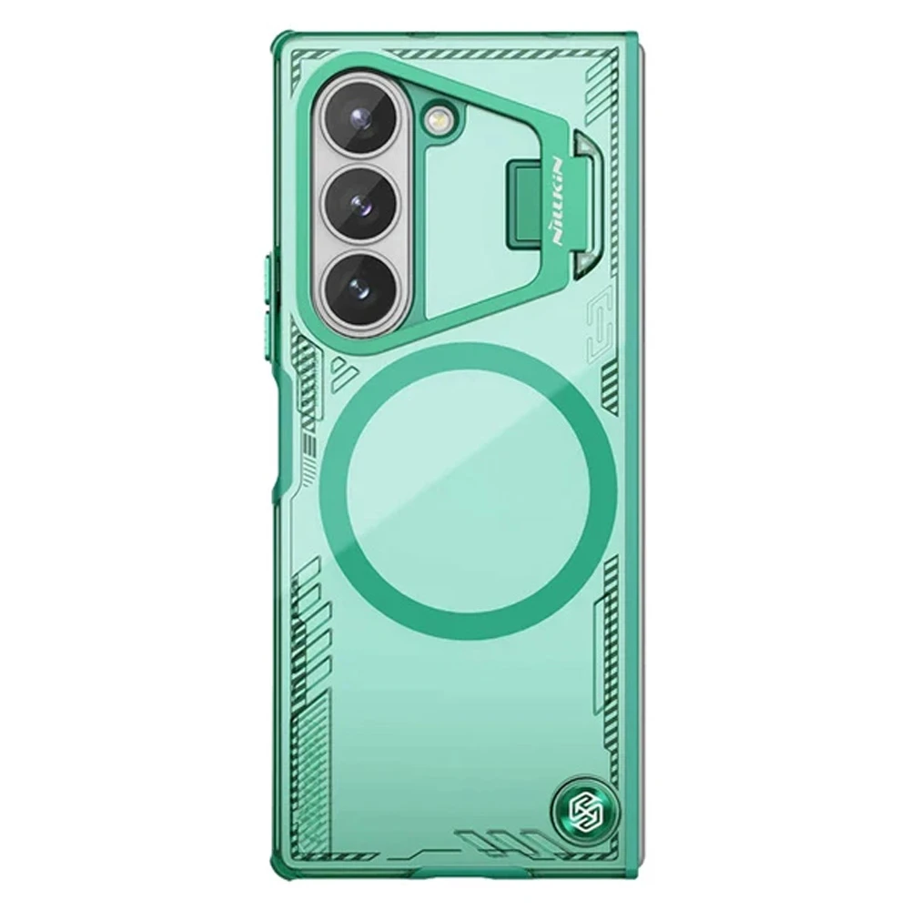 خرید قاب کریستالی مگ سیف کمرا استند Samsung Galaxy Z Fold 7 مارک نیلکین مدل Iceblade Fold Magnetic
