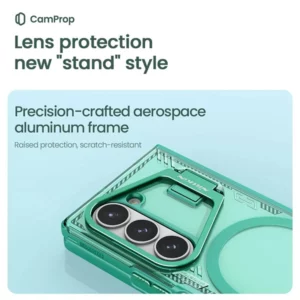 خرید قاب کریستالی مگ سیف کمرا استند Samsung Galaxy Z Fold 7 مارک نیلکین مدل Iceblade Fold Magnetic