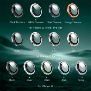 خرید محافظ لنز دوربین رینگی iPhone 17 Pro Max مارک Green Lion مدل HD Plus Camera