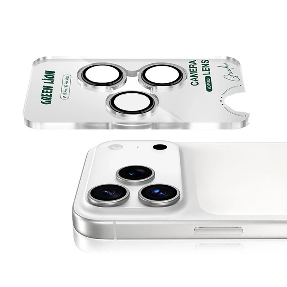 خرید محافظ لنز دوربین رینگی iPhone 17 Pro Max مارک Green Lion مدل HD Plus Camera