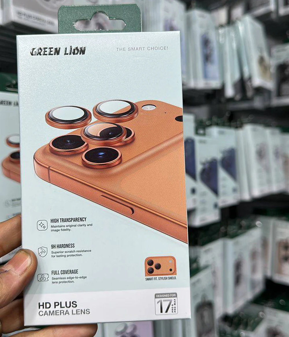 خرید محافظ لنز دوربین رینگی iPhone 17 Pro Max مارک Green Lion مدل HD Plus Camera