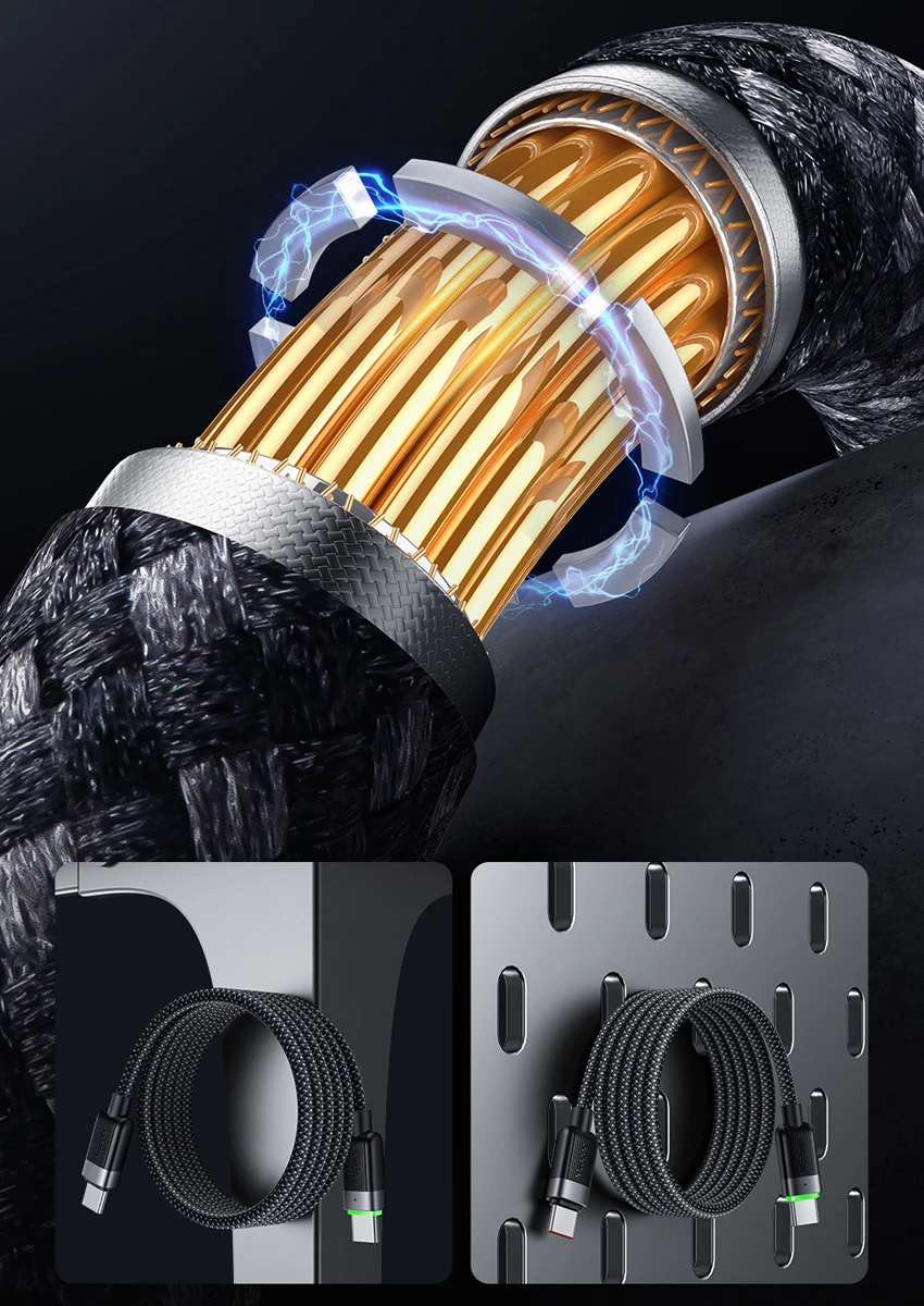 خرید کابل شارژ مغناطیسی 60 وات 1.2 متری دو سر Type-C مارک مک دودو مدل CA-200