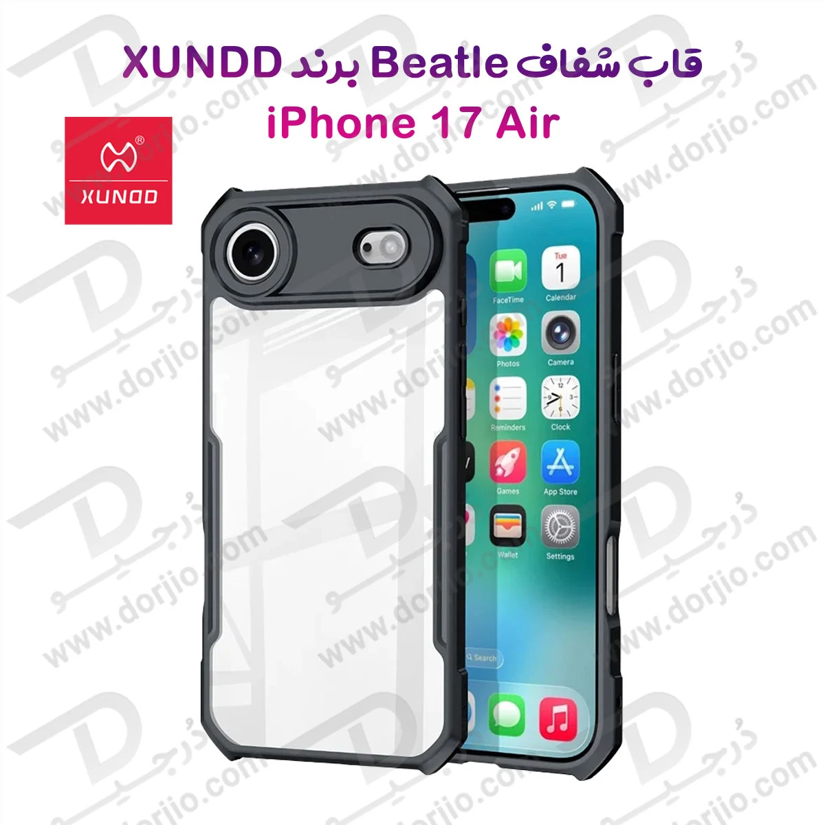 خرید کریستال شیلد شفاف iPhone 17 Air مارک XUNDD سری Beatle